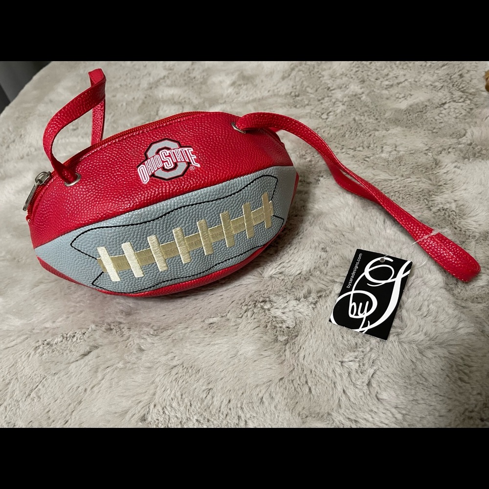 Ohio State buckeyes NCAA Football Shaped Handbag Sz: 10x7x4